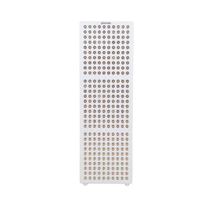 Radiance300 half body red light panel has 12 wavelengths, 300 LEDs, showing the front view, white frame, without stand.