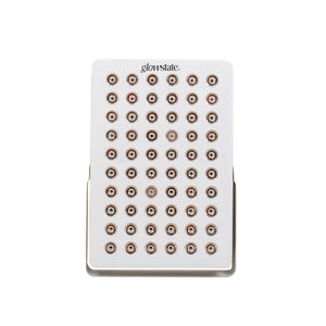 The Radiance60 red light panel has 12 wavelengths, 60 LEDs, showing the front view, white frame, flexi stand, desktop sized.