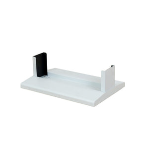 The Flow Fixed white stand side view with no wheels.