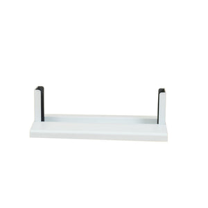 The Flow Fixed white stand front view with no wheels.